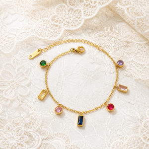 Multi charm hanging bracelet