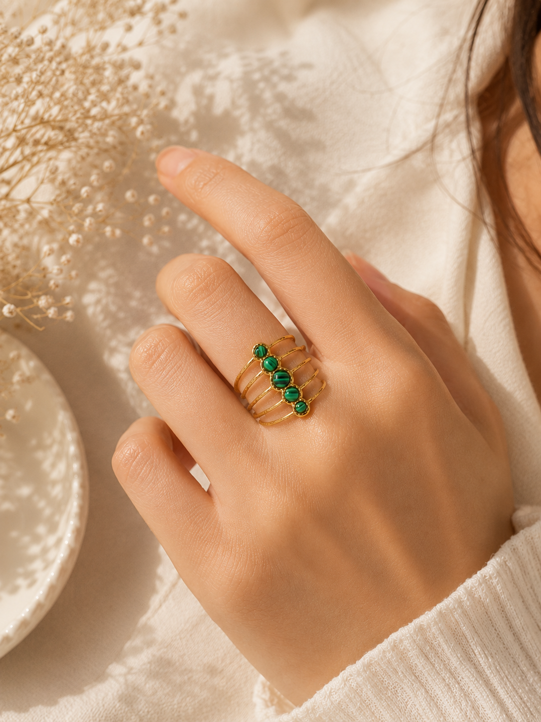 Malachite Luxe Ring